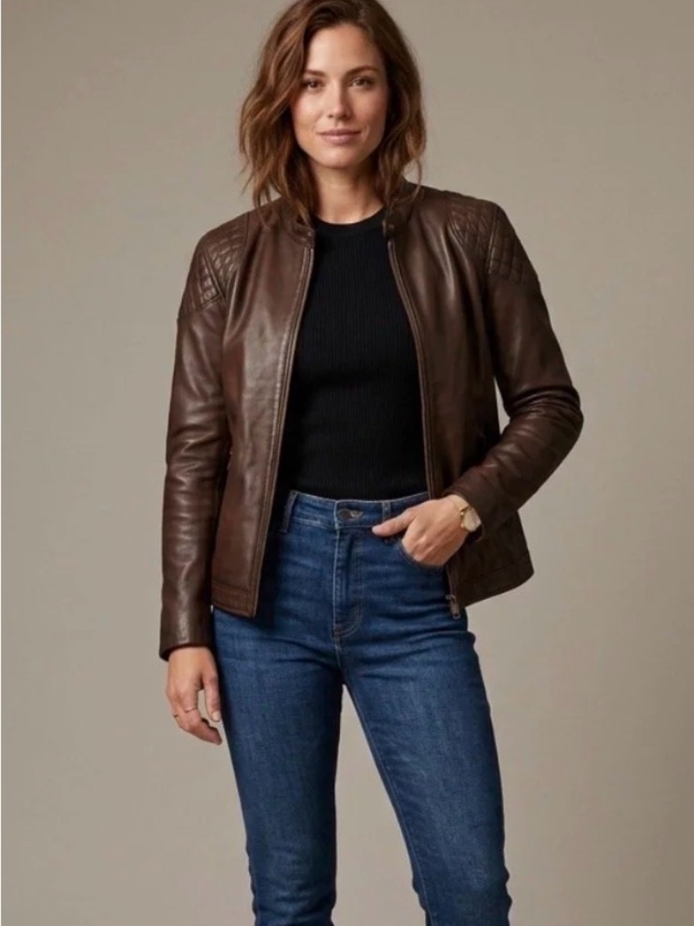 #Iparelde #Leather #Chestnut #Biker #MottoJacket #Diamond #Chic #CoolVibes